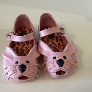 Mini Melissa size 6 toddler bunny shoes